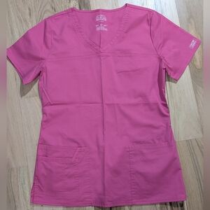 Pink Women's V-Neck Scrub Top